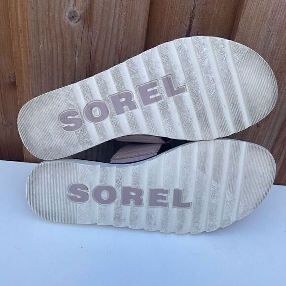 Sorel Leather Snake Print Slides Womens Sz 6 Ella Black Vapor Sandals Slip On - Picture 5 of 7